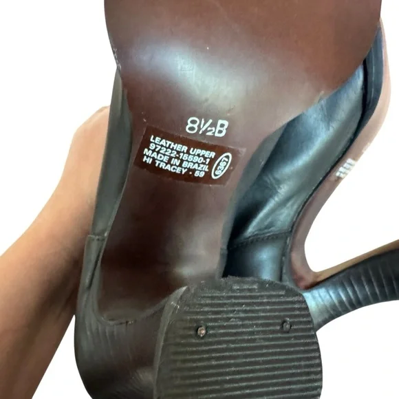 Vintage 80s Euro Club Victorian Style Black Leather LaceUp Granny Boots Goth 8.5 - Picture 11 of 12